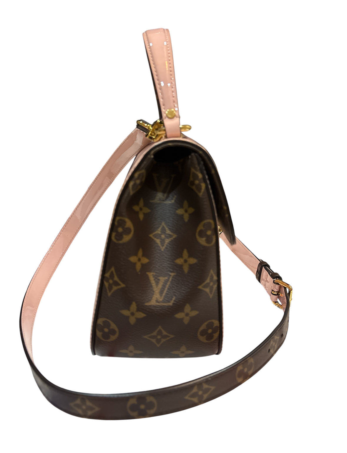 Louis Vuitton Cherrywood BB Vernis Leather Crossbody  bag Pink.