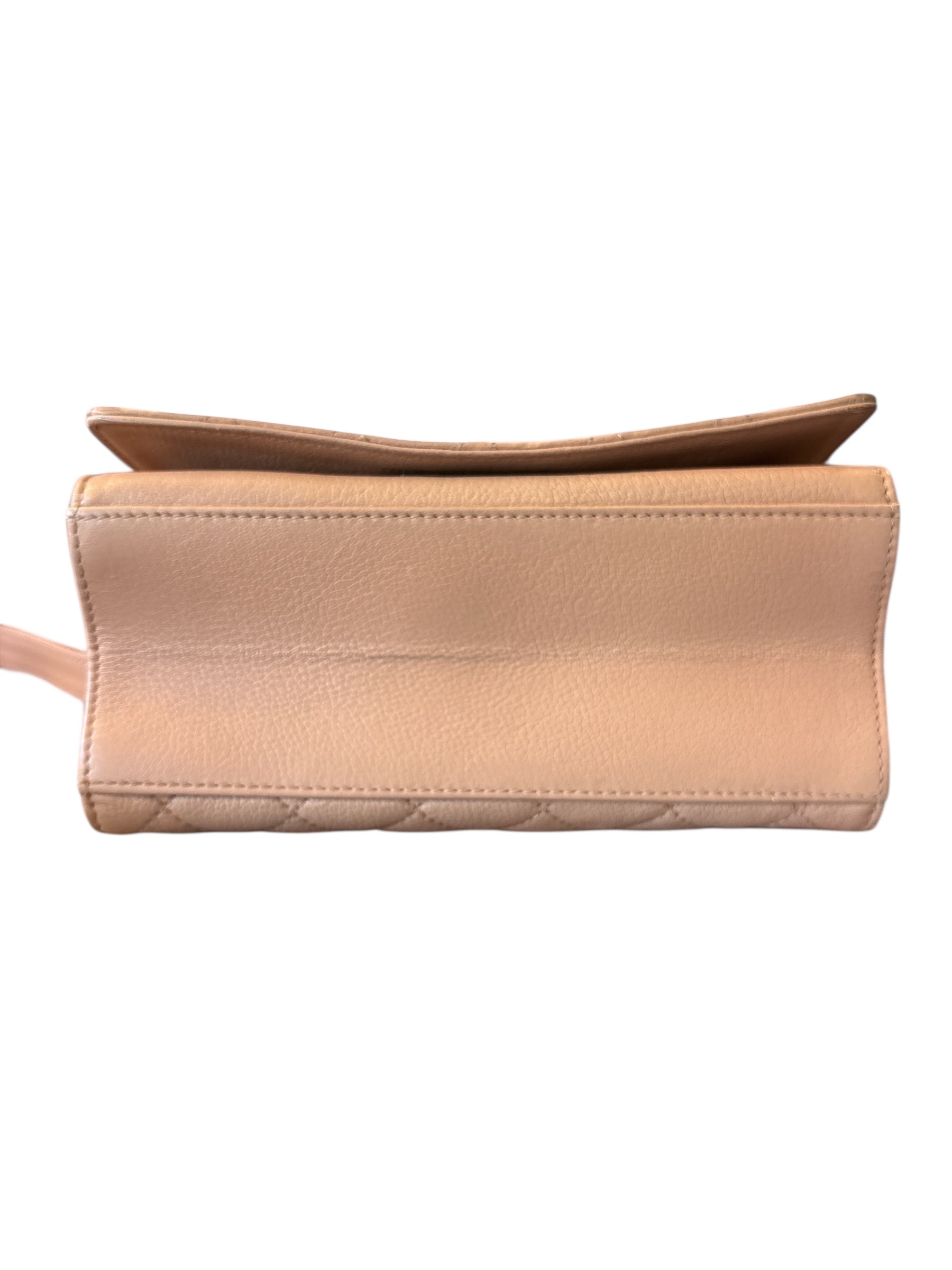 Chanel Qoatskin Quited Rita Top Handdle Flap Beige.