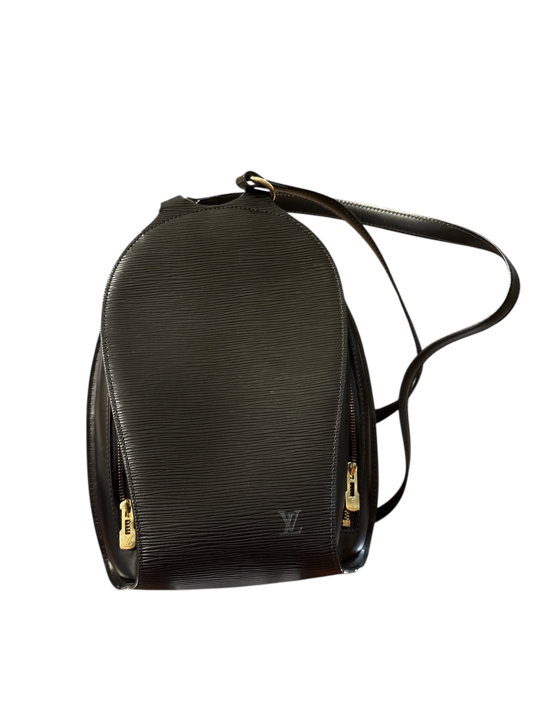 Louis Vuitton Black Epi Mabillon Backpack.