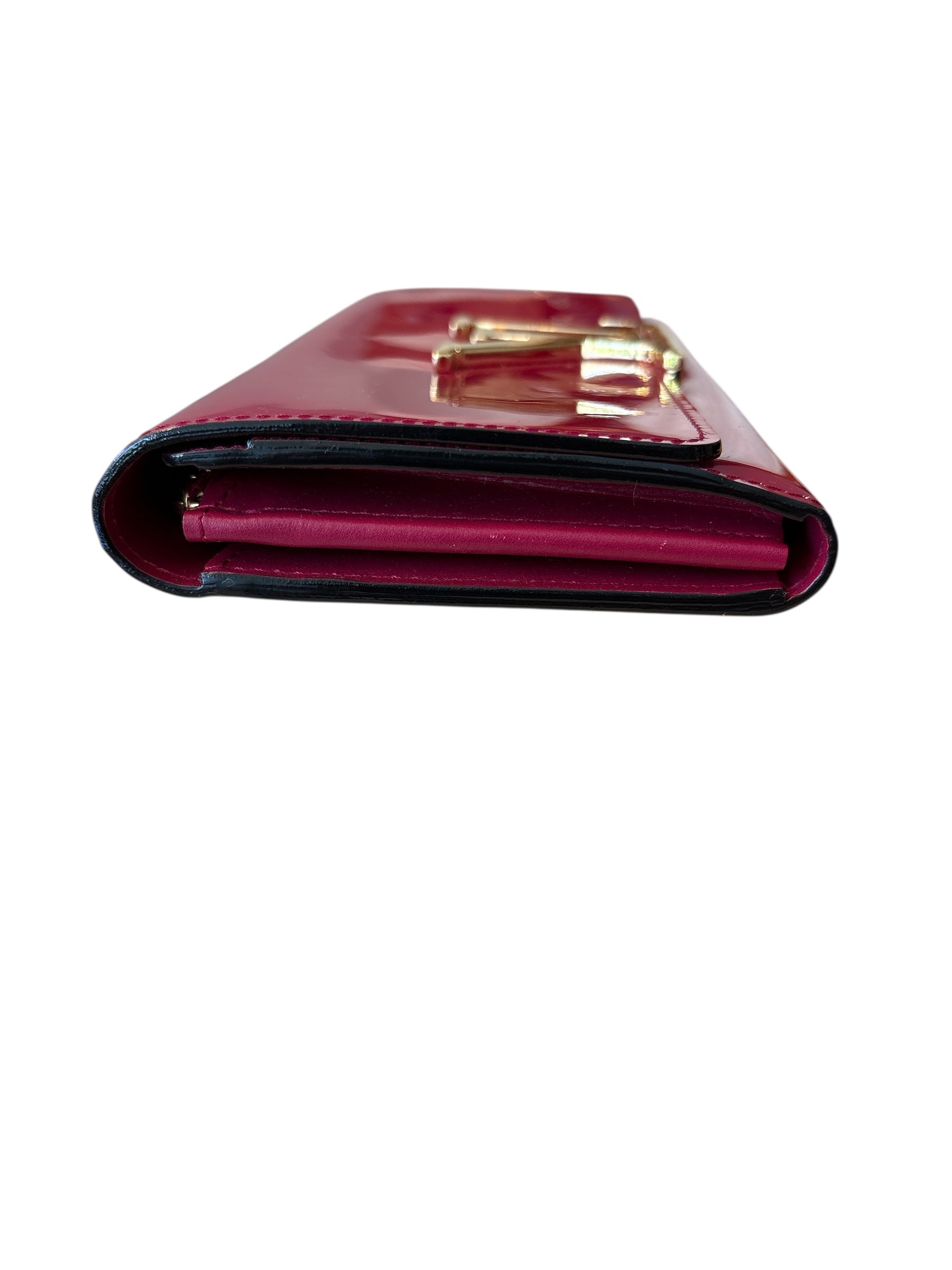 Louis Vuitton Paten Leather Clutch Bag.