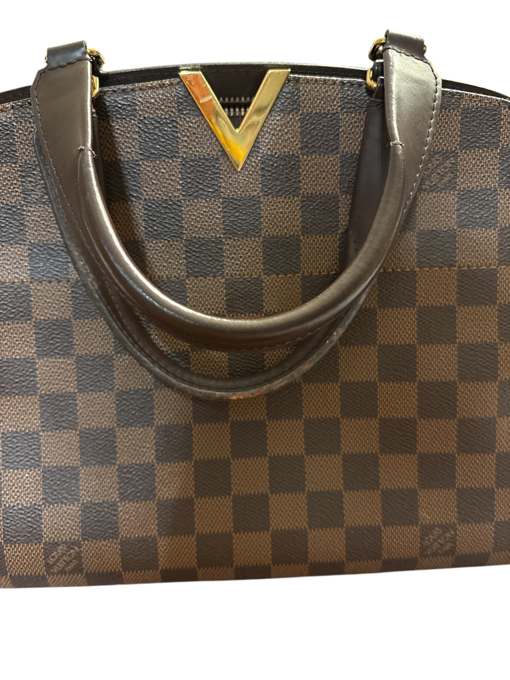 Louis Vuitton Damier Ebene Kensington Bowling Bag.
