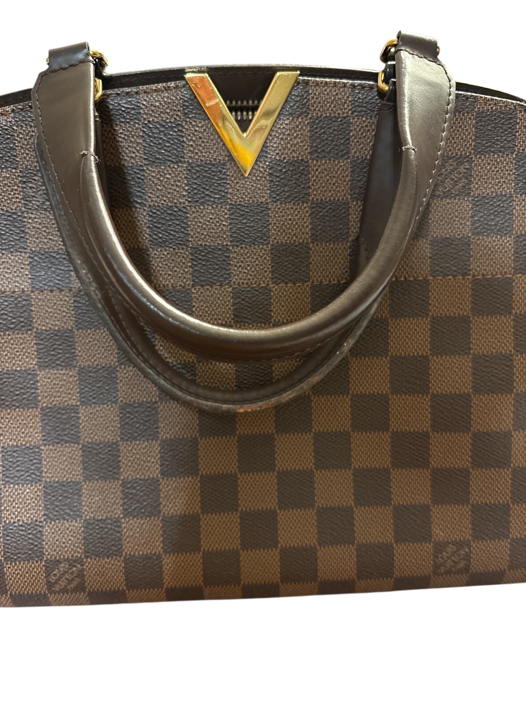 Louis Vuitton Damier Ebene Kensington Bowling Bag.