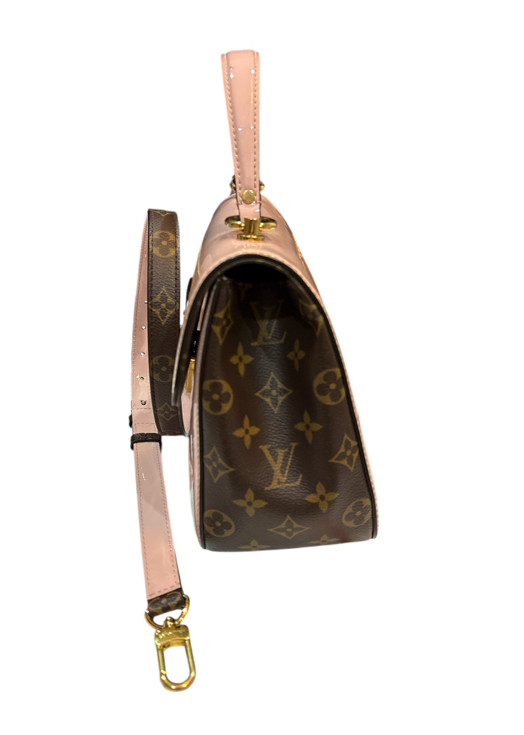 Louis Vuitton Cherrywood BB Vernis Leather Crossbody  bag Pink.