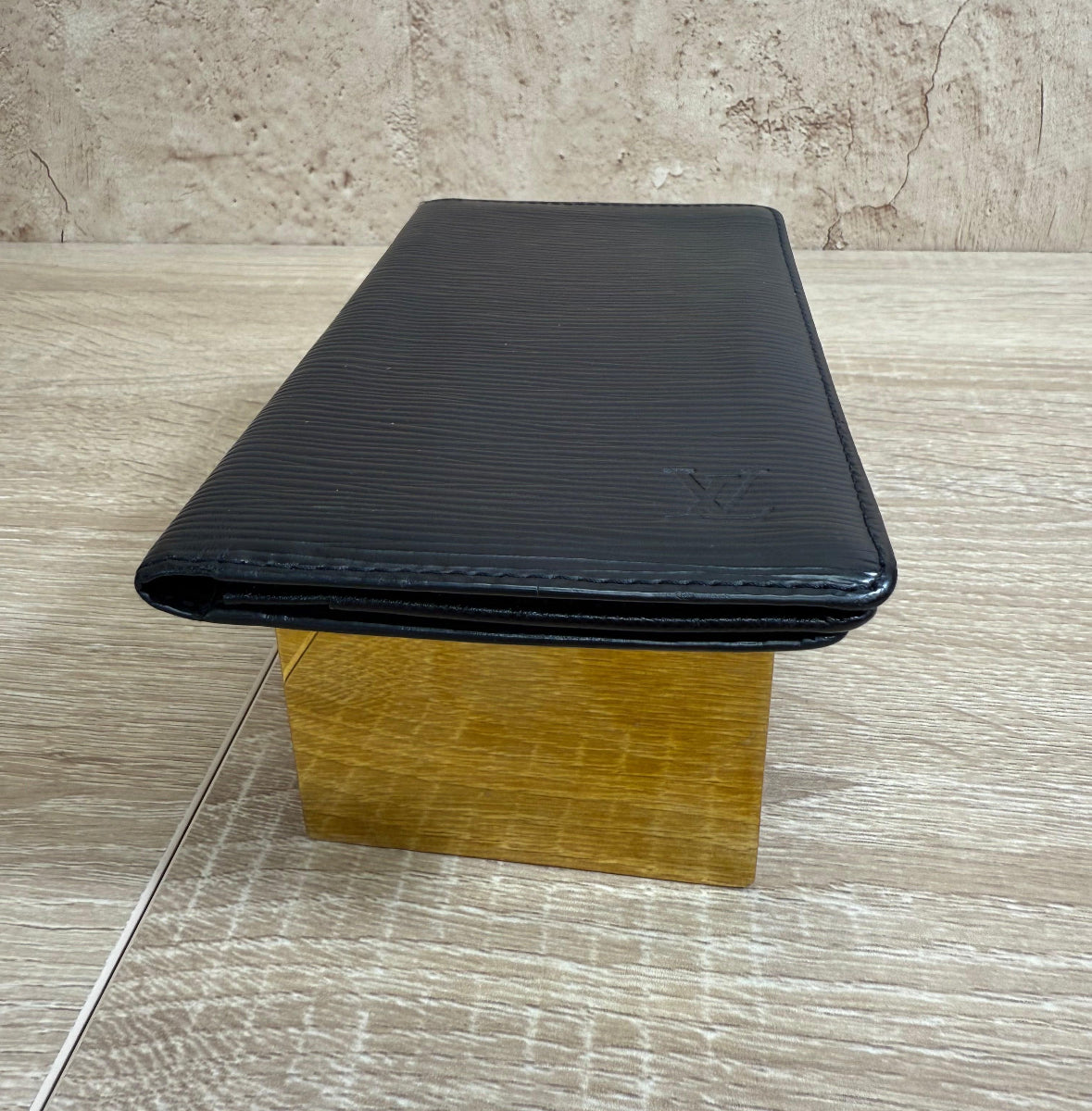 Louis Vuitton Black Epi Long Wallet.