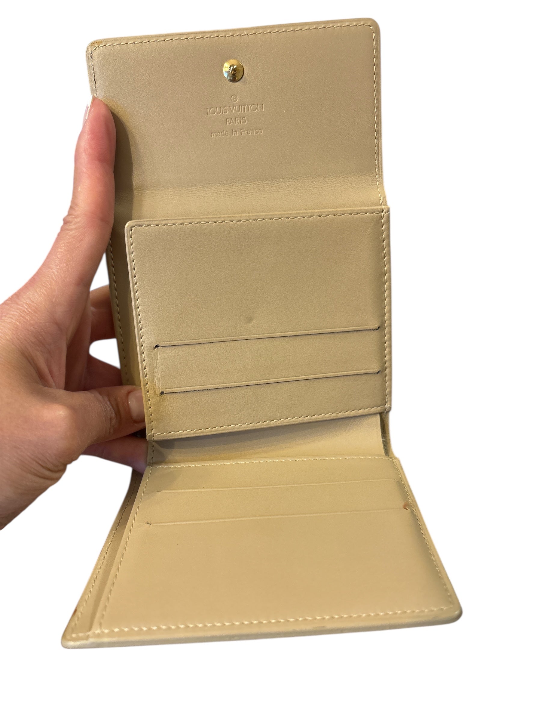 Louis Vuitton Vernis Ludlow Yellow Monogram Embossed Patant Leather.