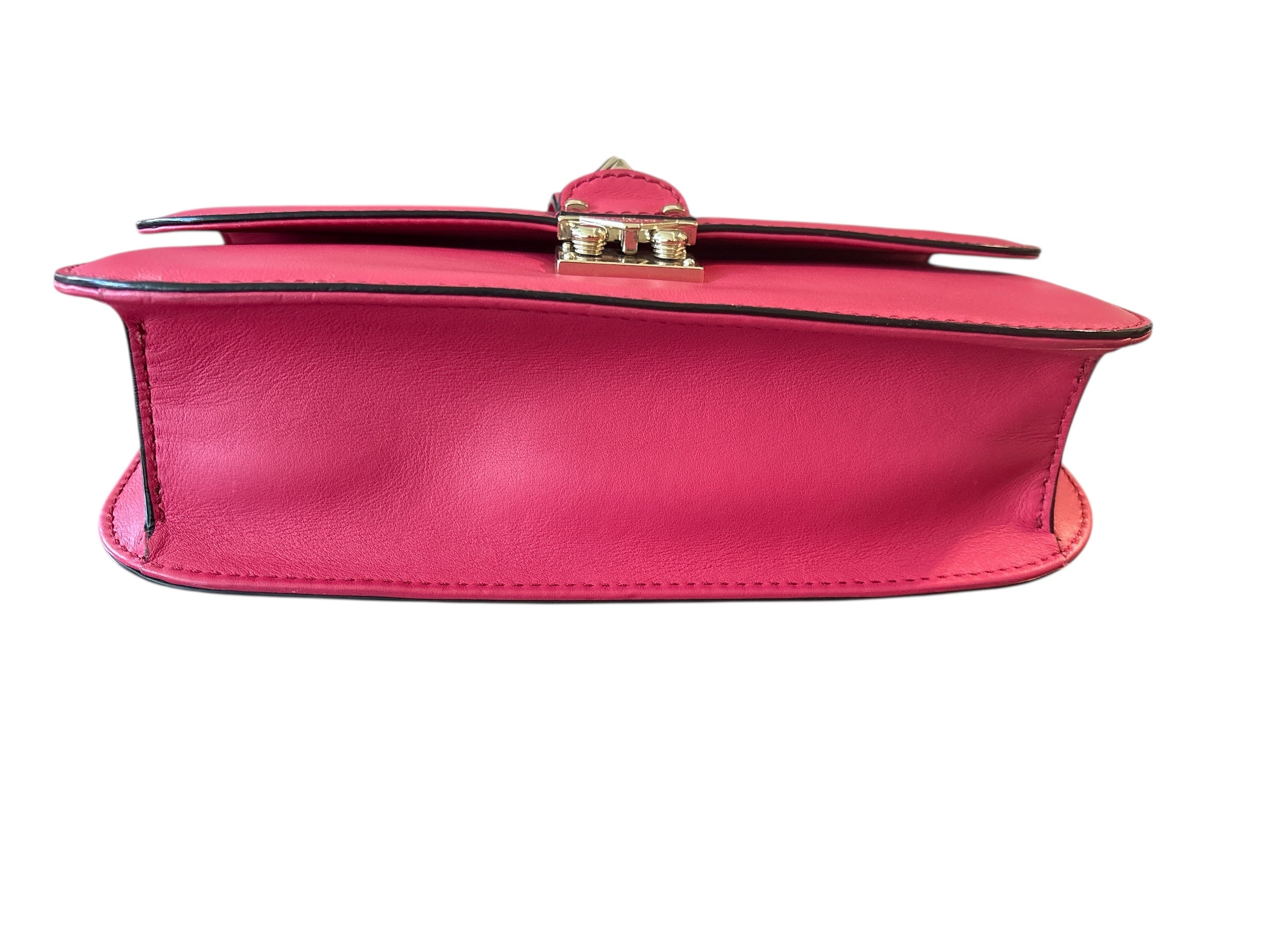 Valentino Multicolor Leather Glam Lock Bag.