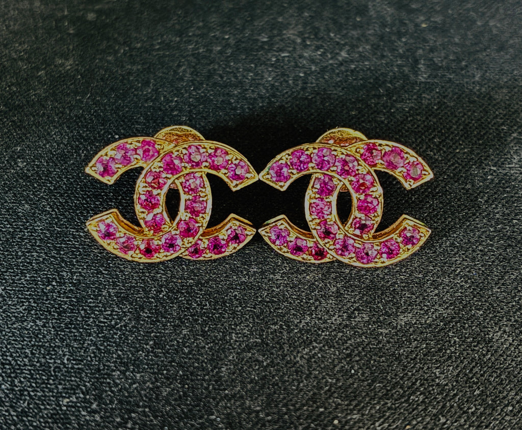 Ruby Chanel Earring 17K Gold