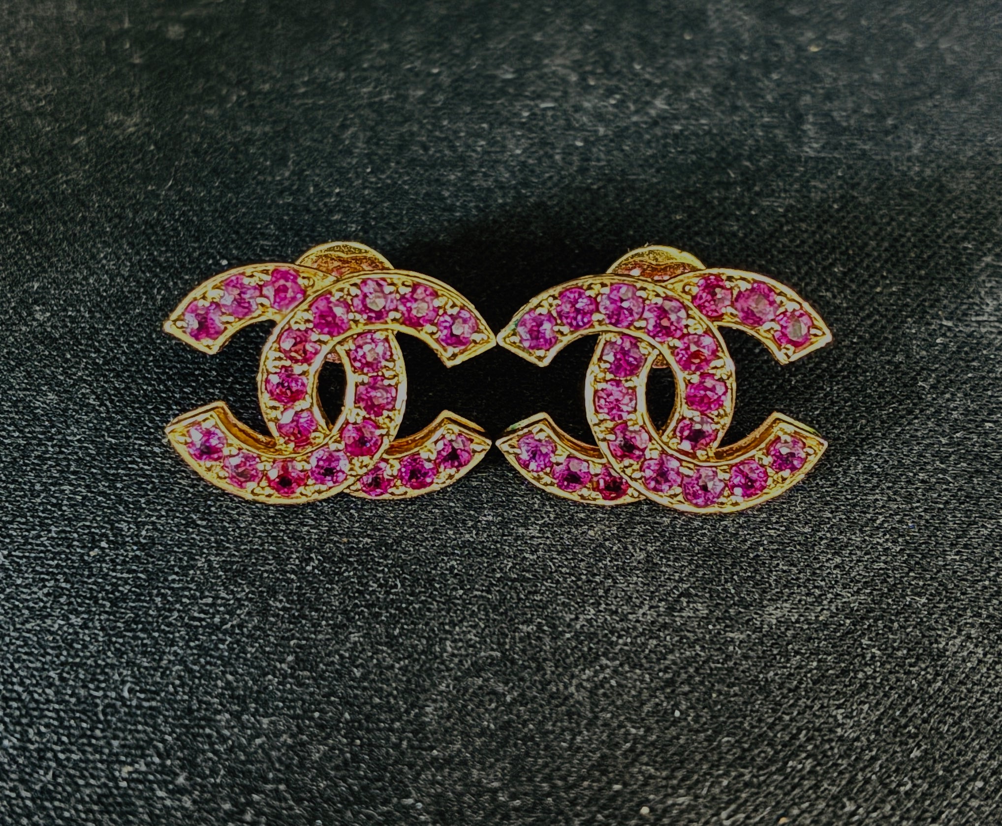 Ruby Chanel Earring 17K Gold