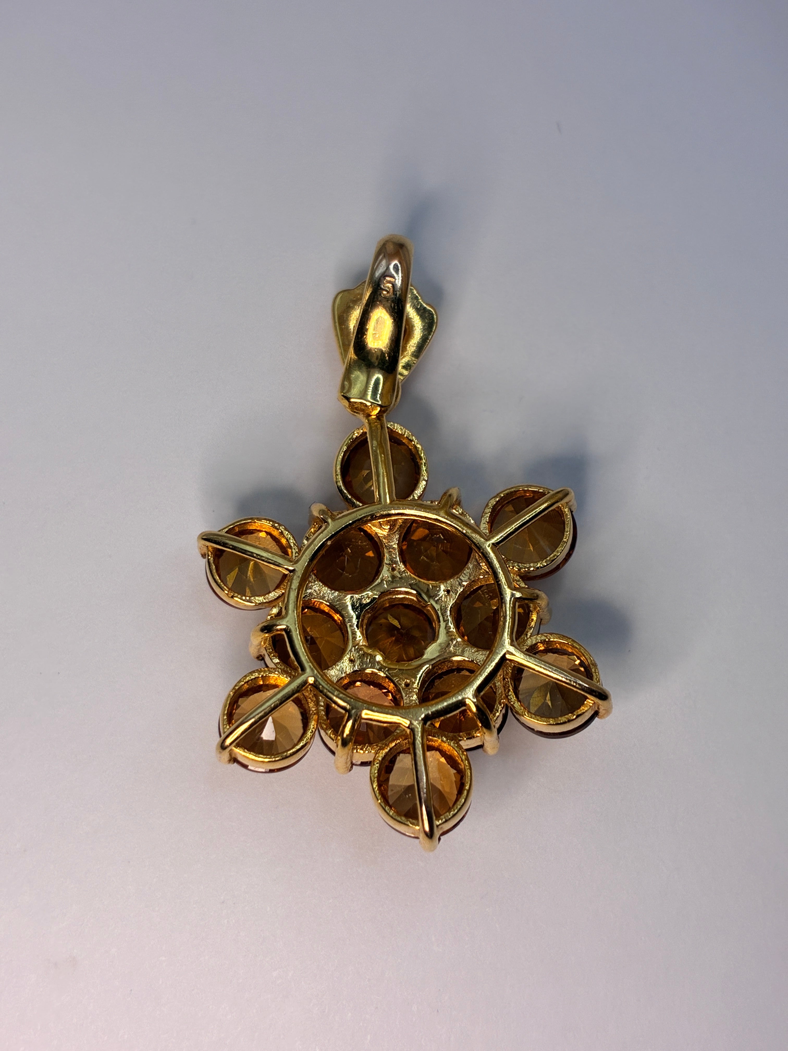 Zircon Unheated 12K Gold Pendant ( Size 1"x1.5")