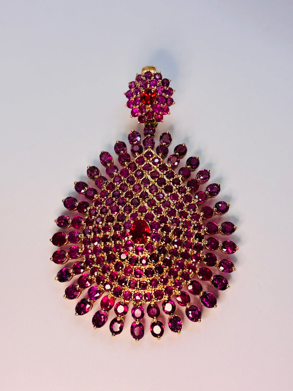 Ruby Pendant 18K Gold Size ( 2.1/4"x 1.3/4")