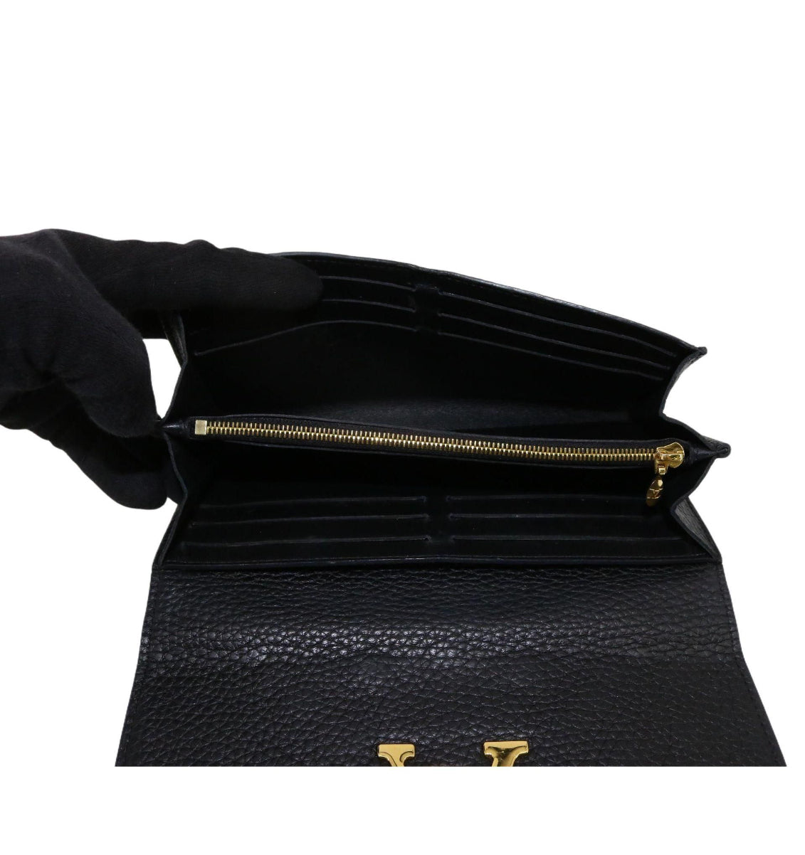 Louis Vuitton Black Sarah Wallet.