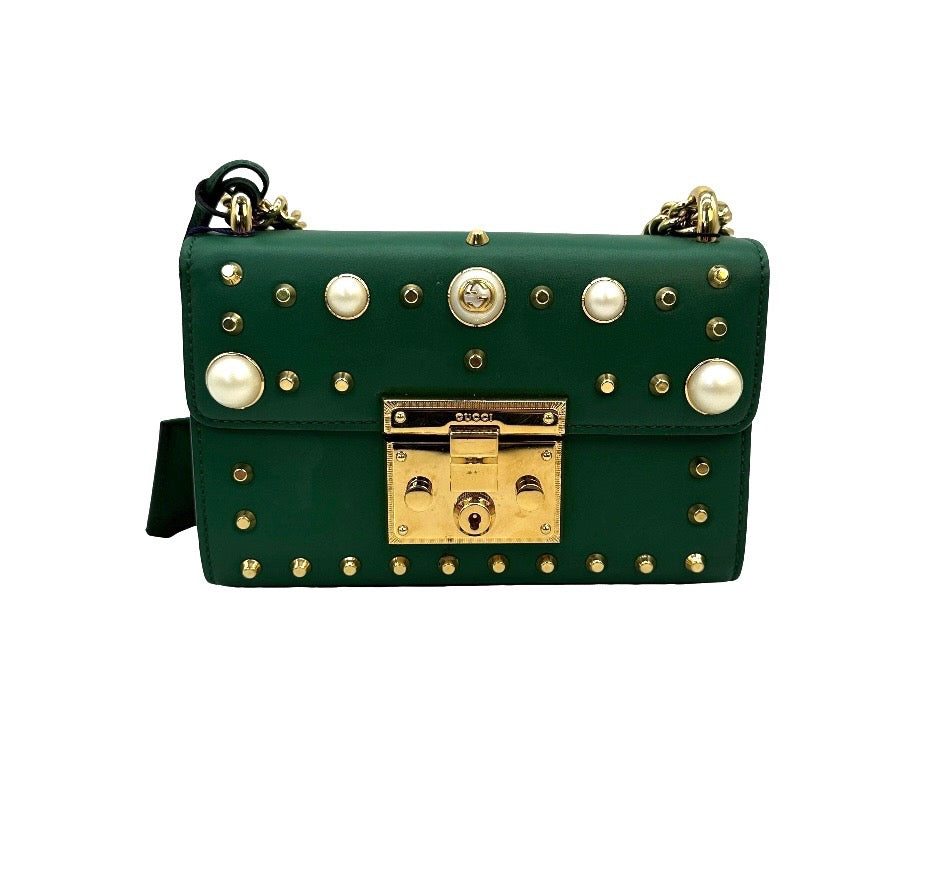 Gucci Pearly Padlock Shoulder Bag.