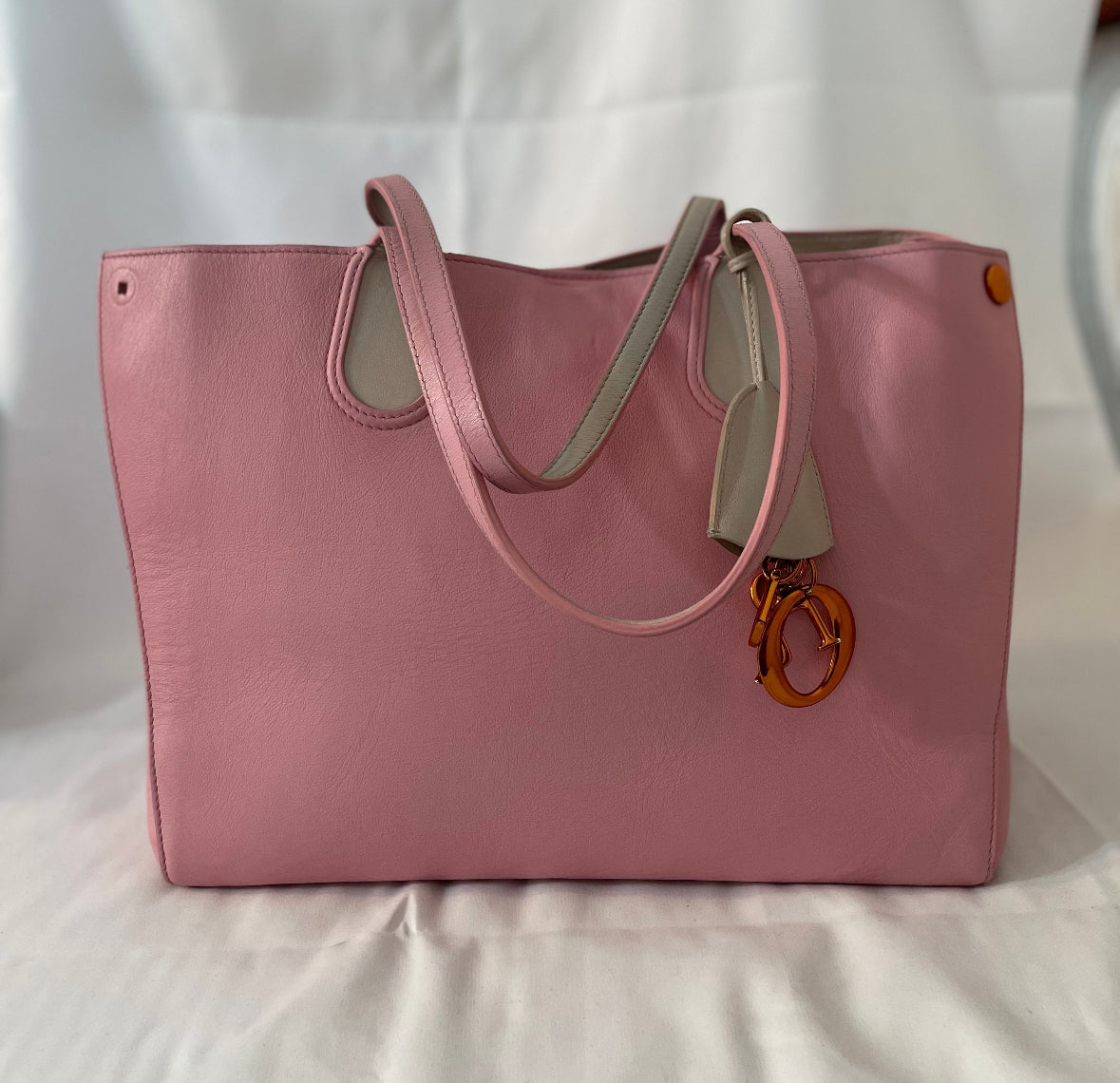 Christian Dior Addict Shopping Tote Leather Pink.
