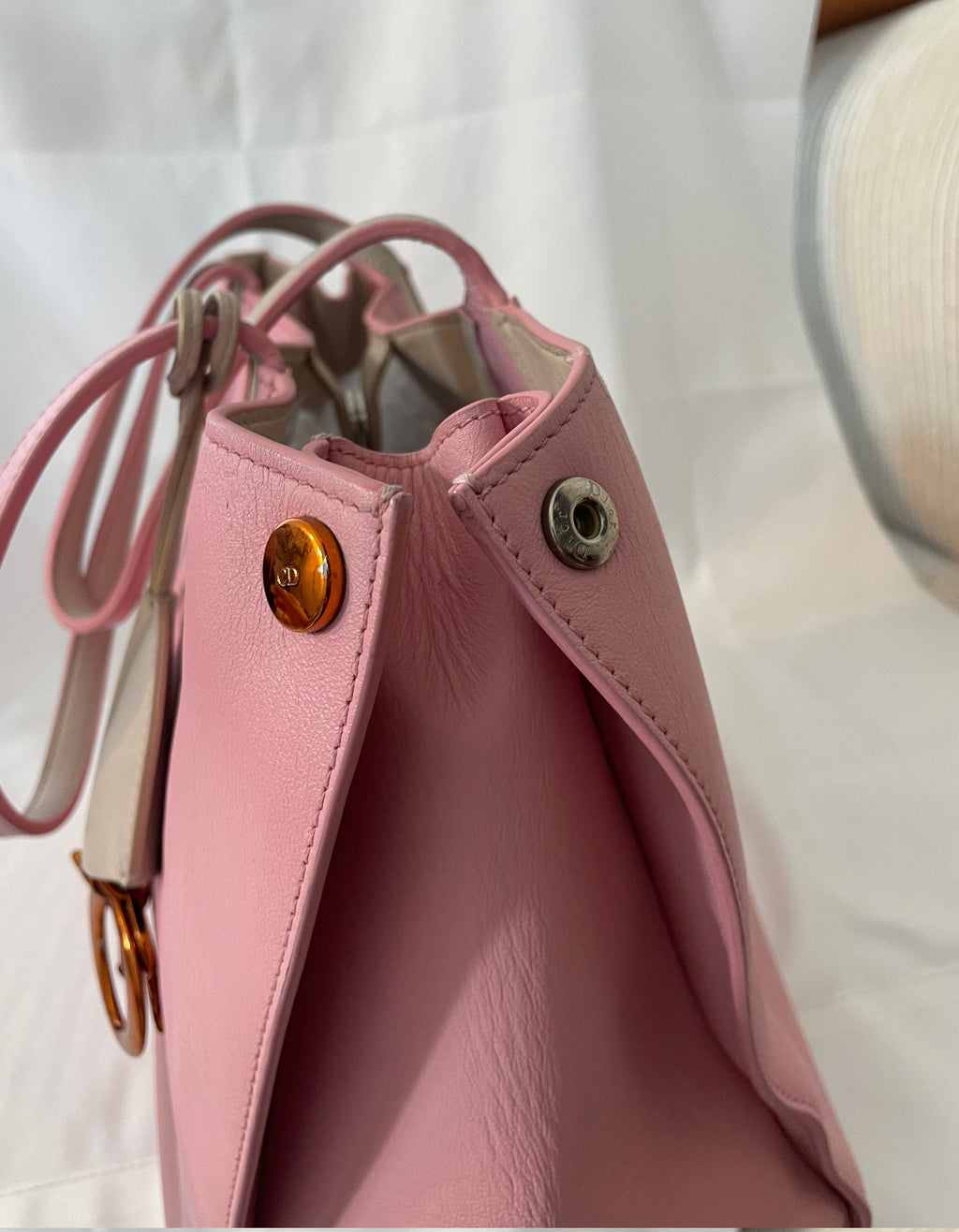 Christian Dior Addict Shopping Tote Leather Pink.