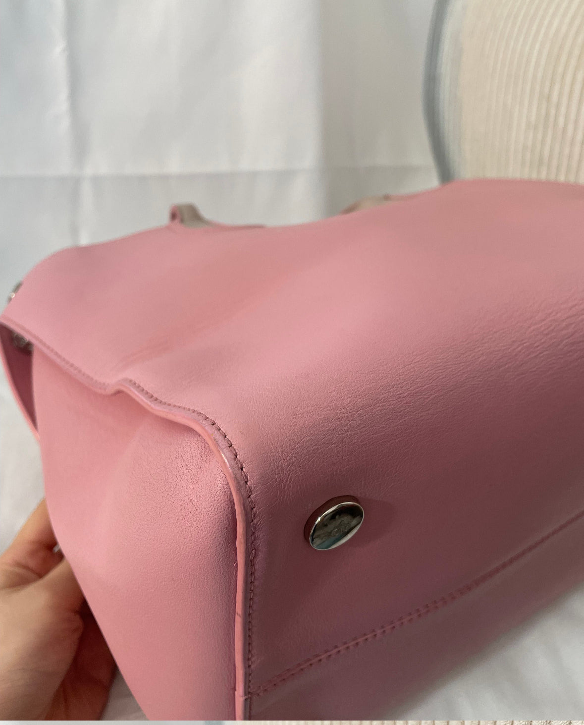 Christian Dior Addict Shopping Tote Leather Pink.