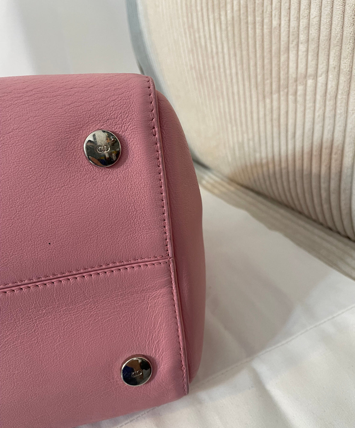 Christian Dior Addict Shopping Tote Leather Pink.