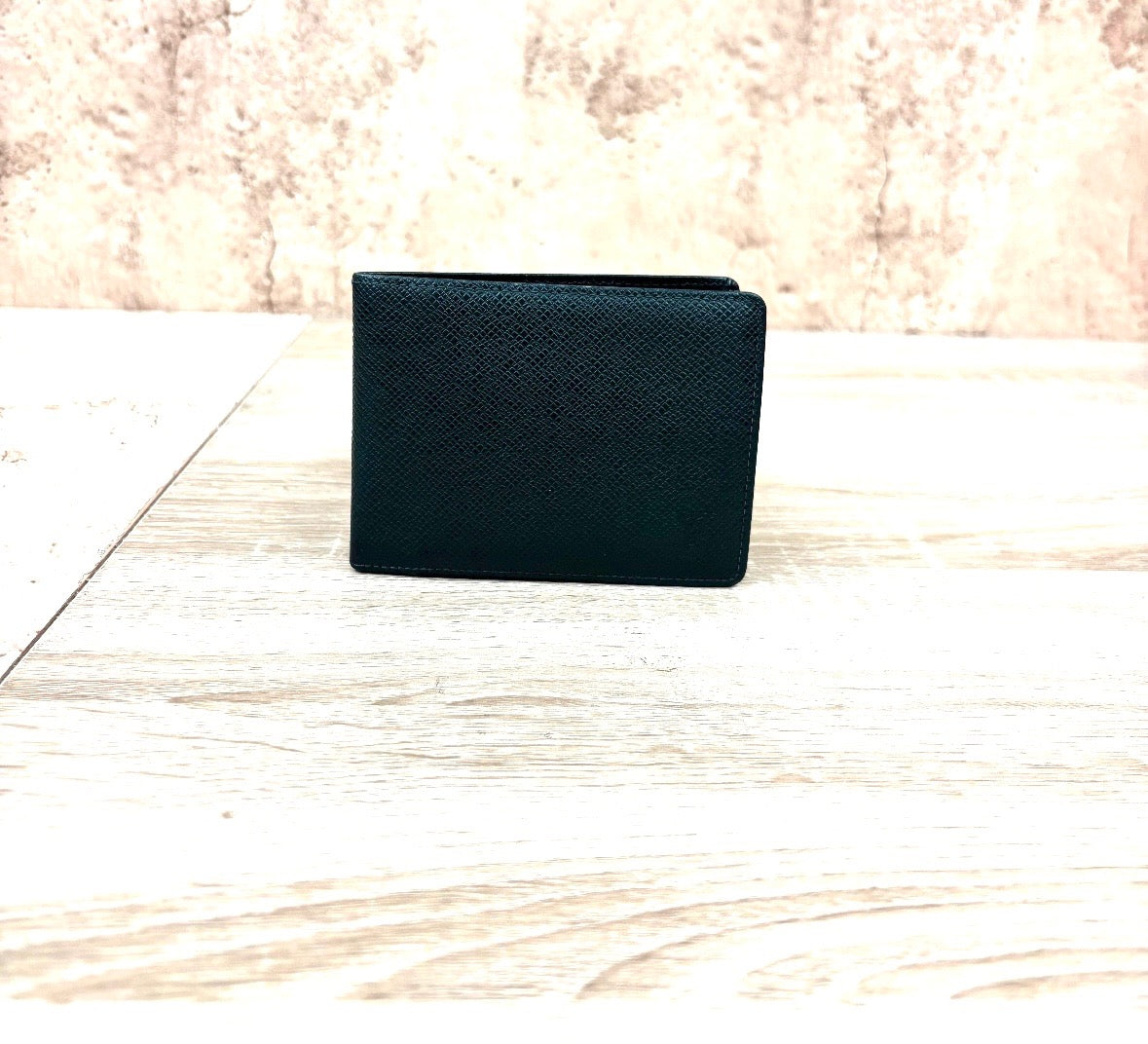 Louis Vuitton Green Taiga Leather Wallet.