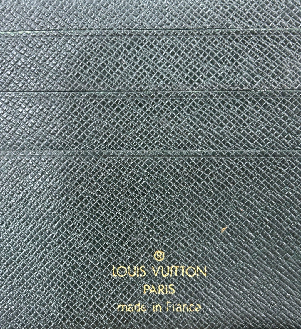 Louis Vuitton Green Taiga Leather Wallet.