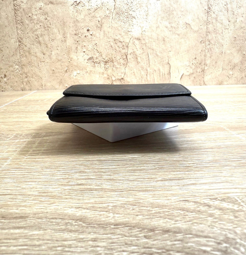 Louis Vuitton Black EPI Coin Case.