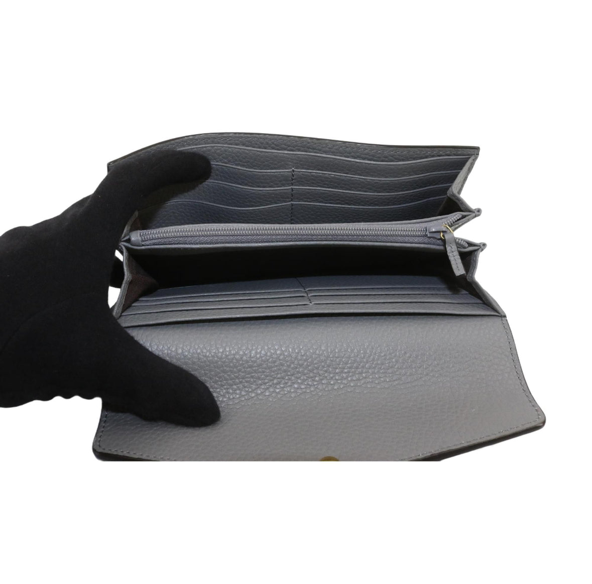 Gucci Gray GG Marmont Long Wallet.