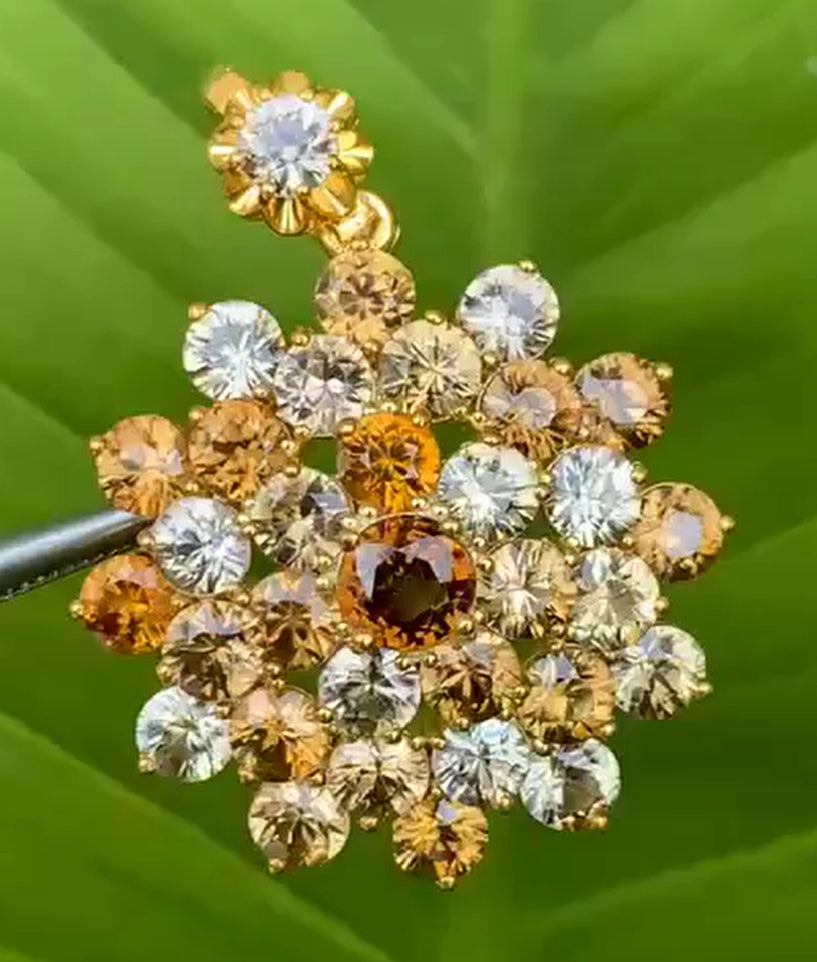Cambodia Zircon Unheated Treat With Gold Plated Pendant.