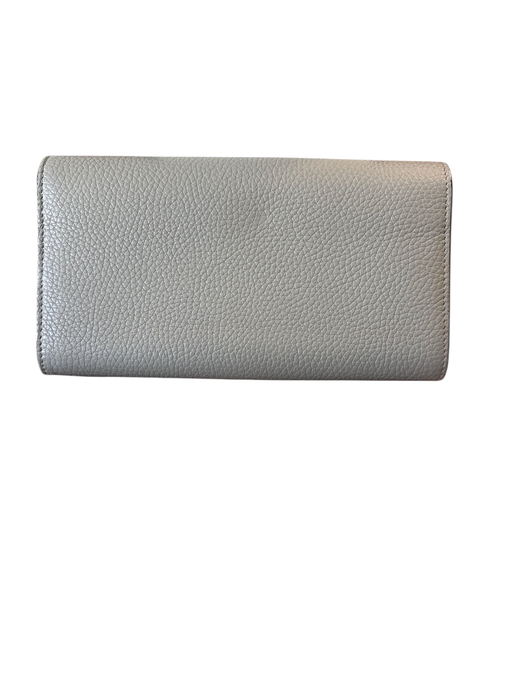 Gucci Gray GG Marmont Long Wallet.
