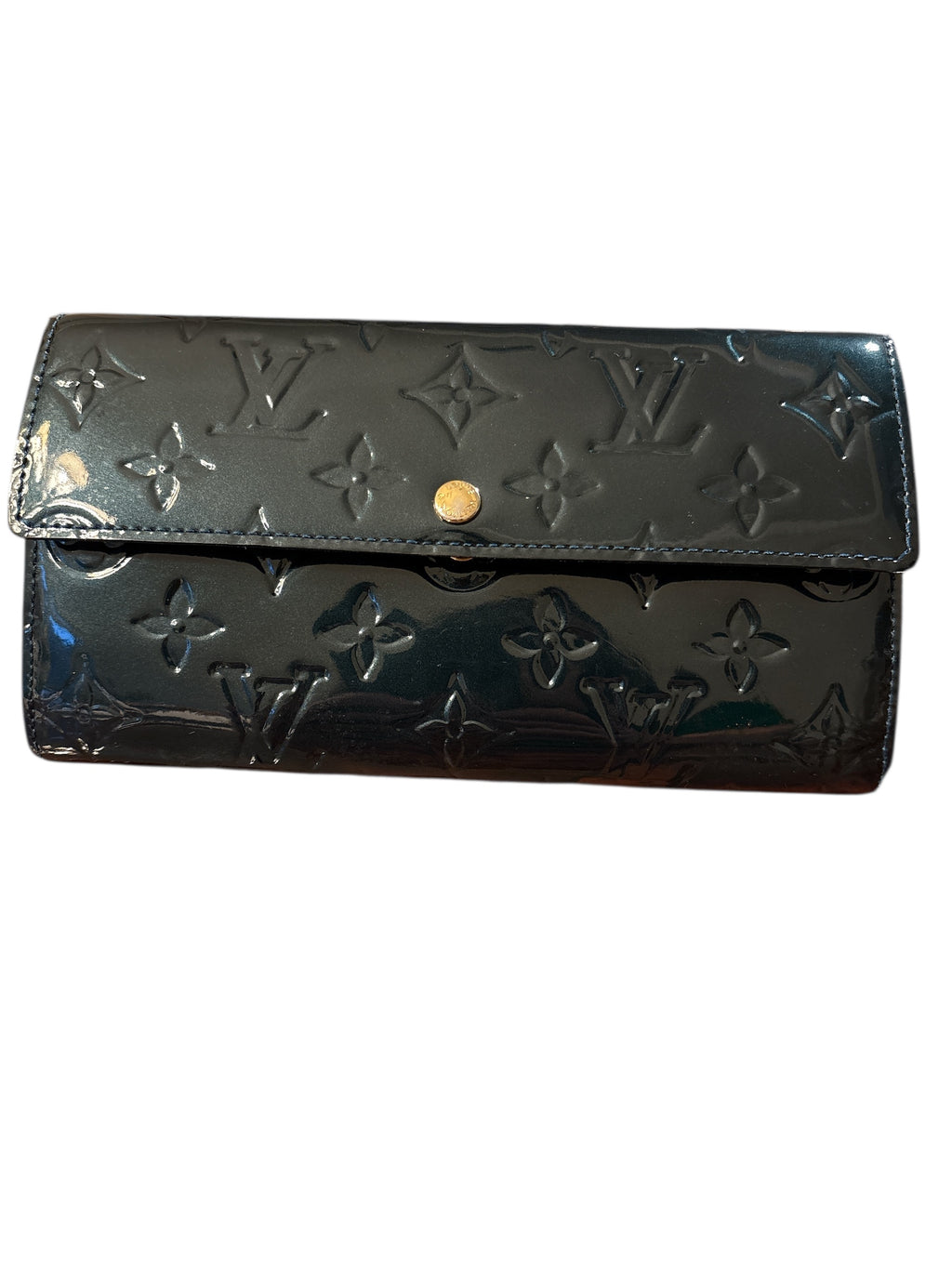 Louis Vuitton Green Vernis Sarah Wallet.
