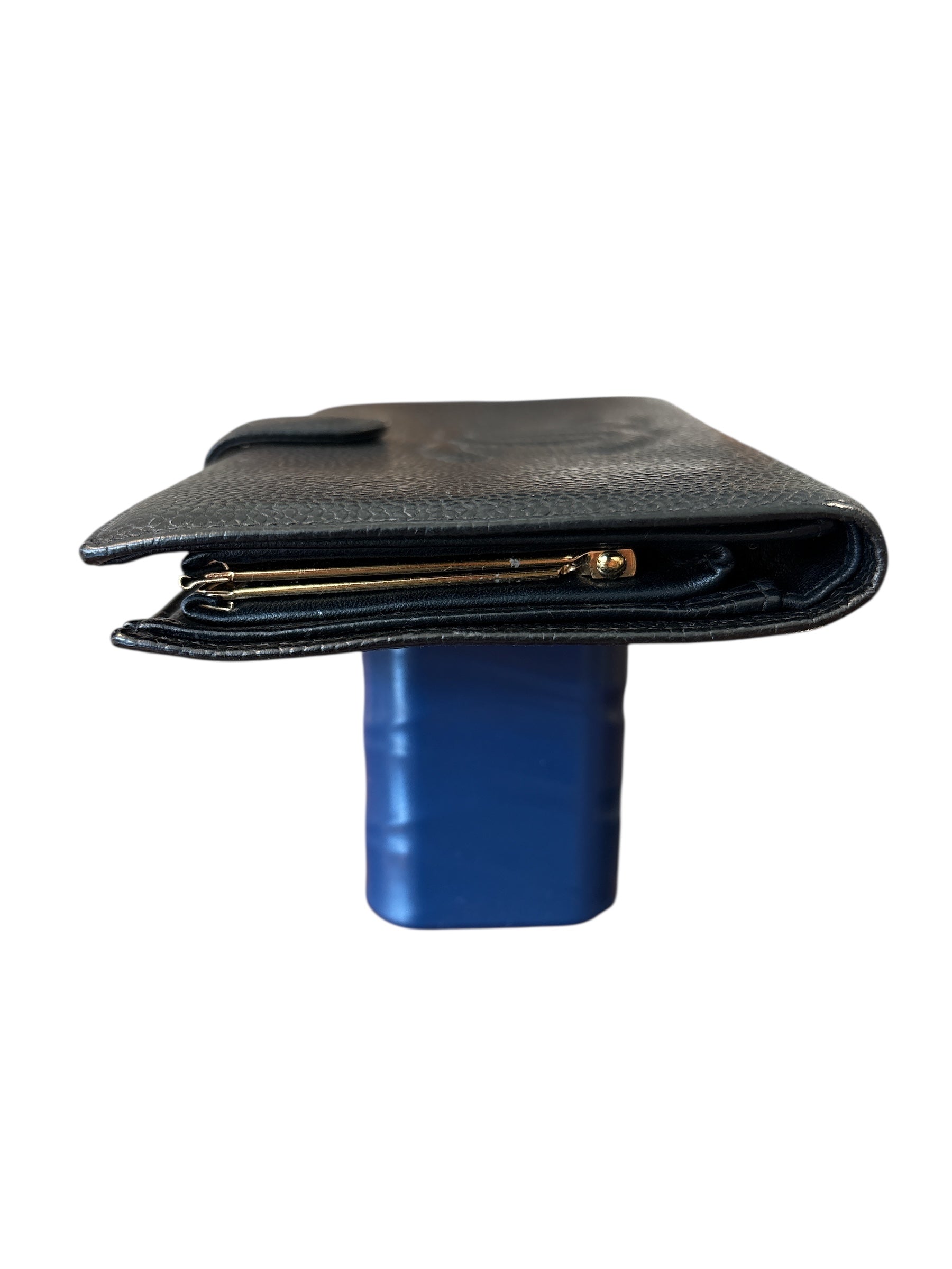 Chanel Black Caviar CC Timeless Long Wallet.