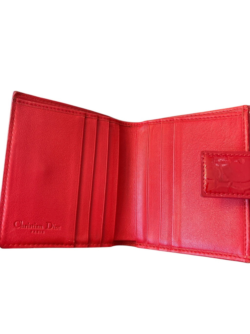 Dior Leather Red Wallet.