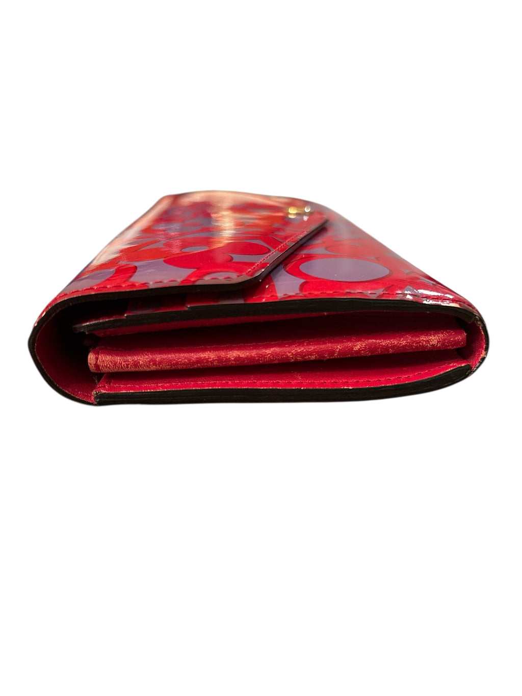 Louis Vuitton Purple and Pink Vernis Leather Long Wallet.