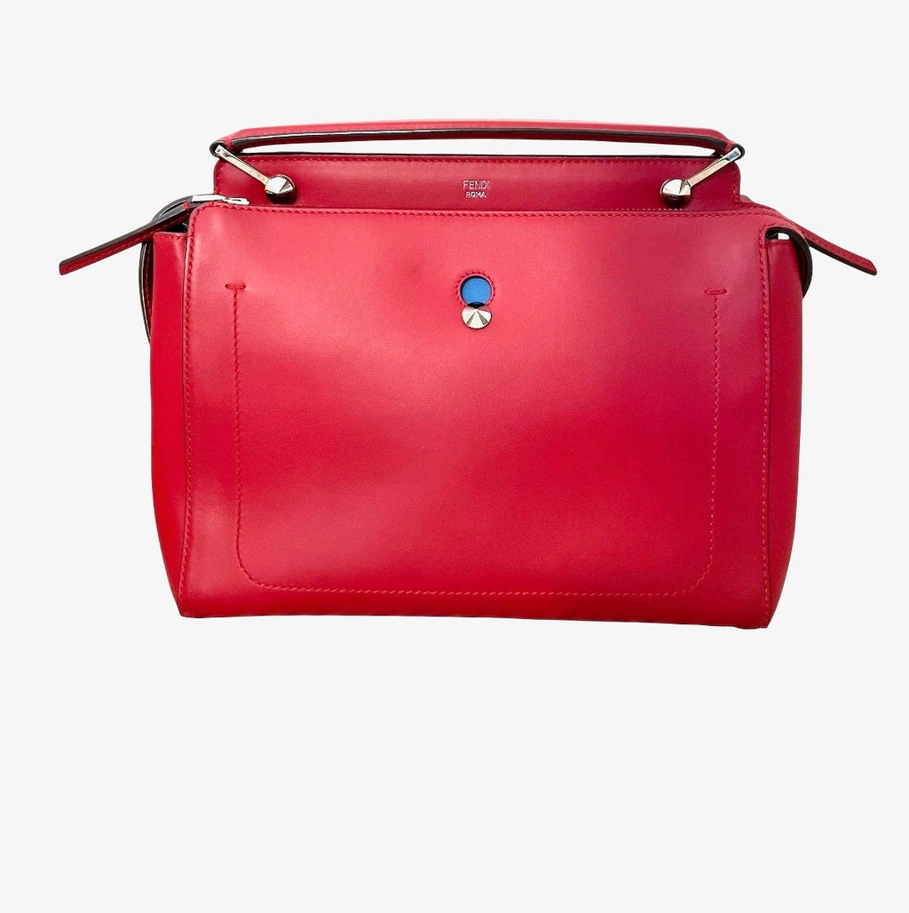 Fendi Leather DotCom - Red Handle Bag.
