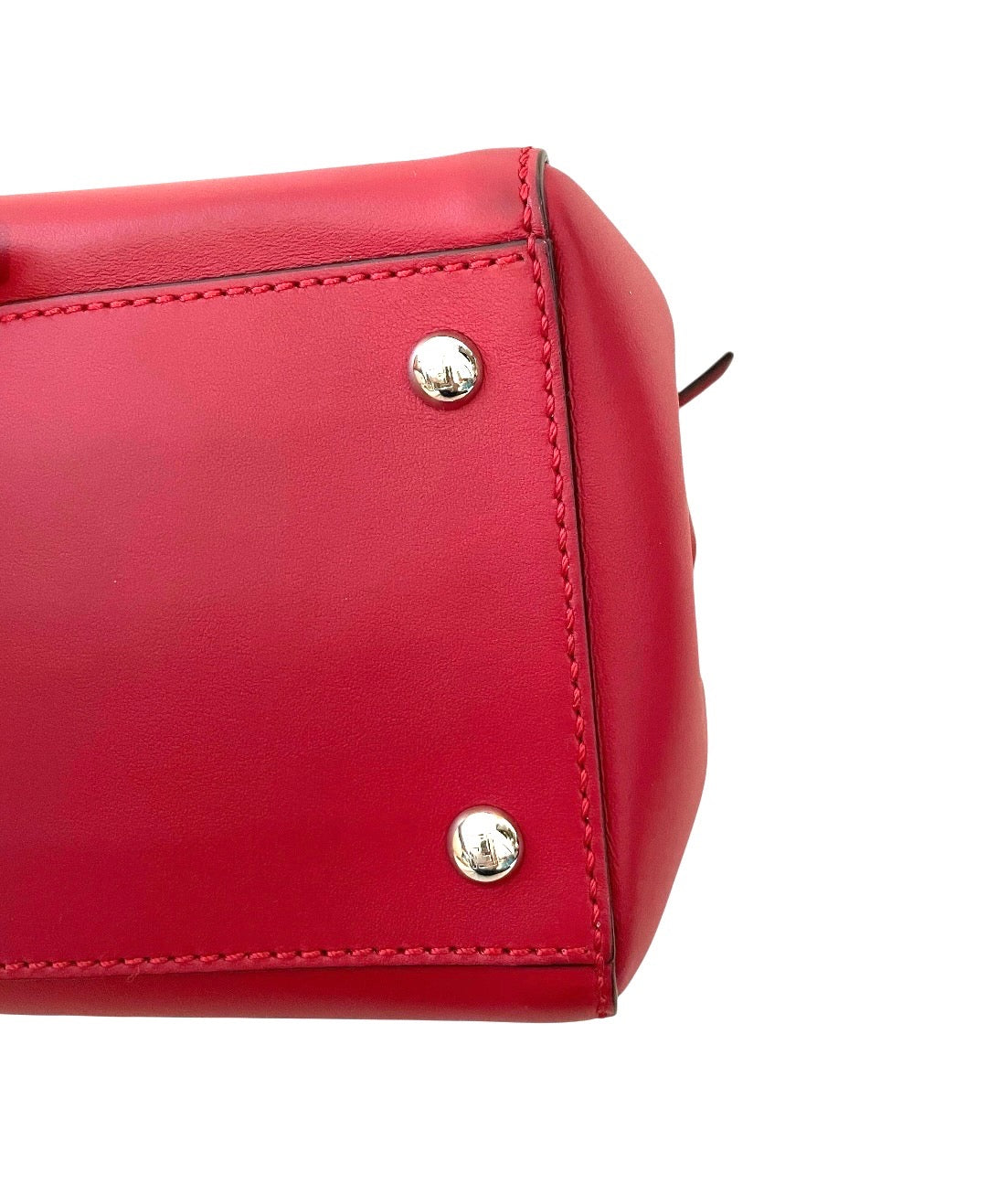 Fendi Leather DotCom - Red Handle Bag.