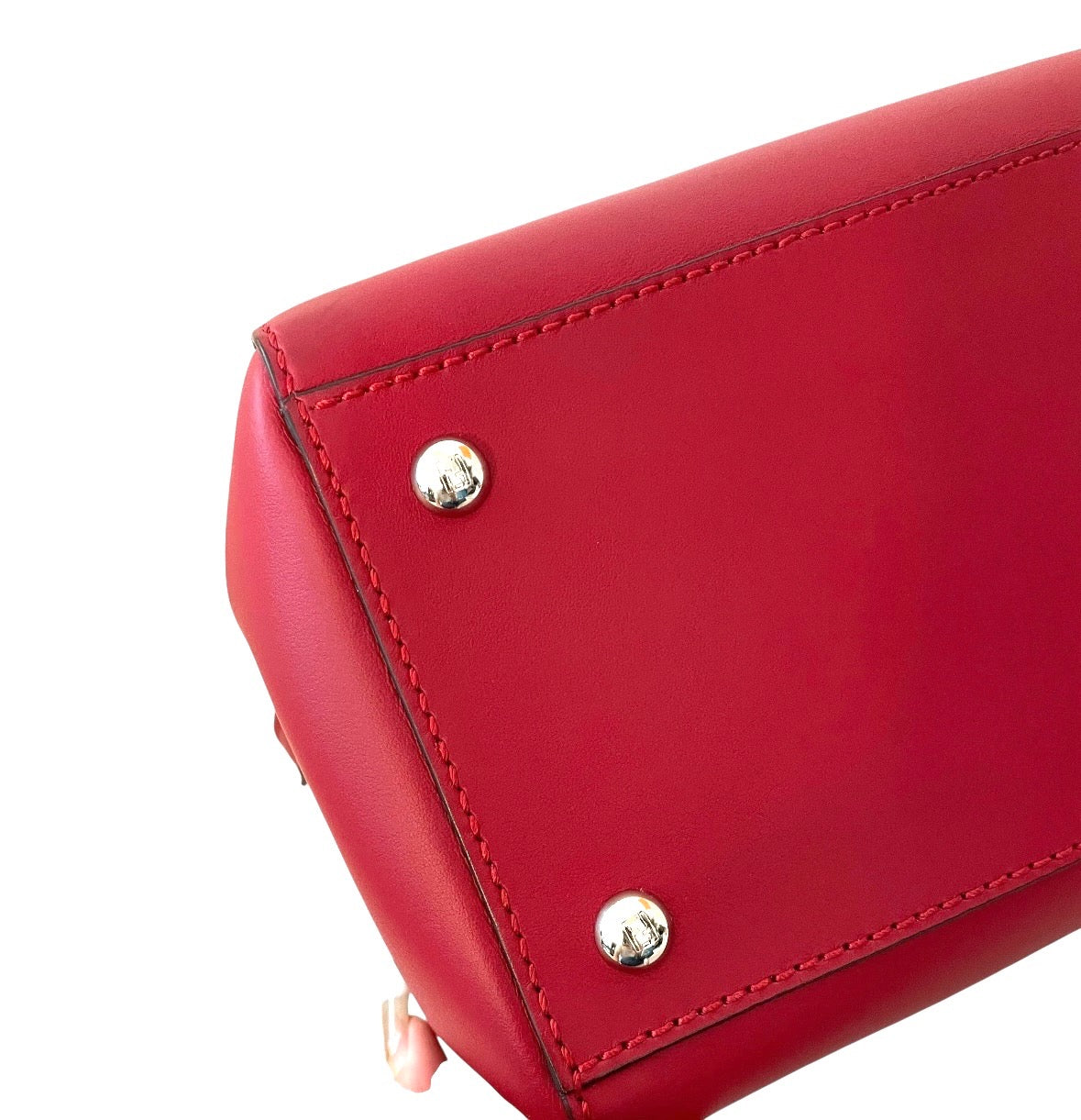 Fendi Leather DotCom - Red Handle Bag.