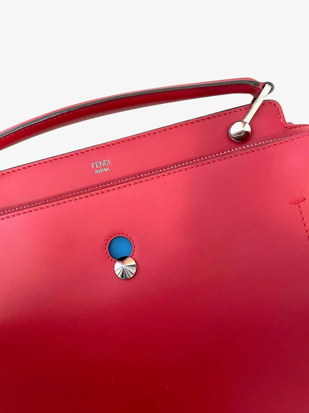 Fendi Leather DotCom - Red Handle Bag.
