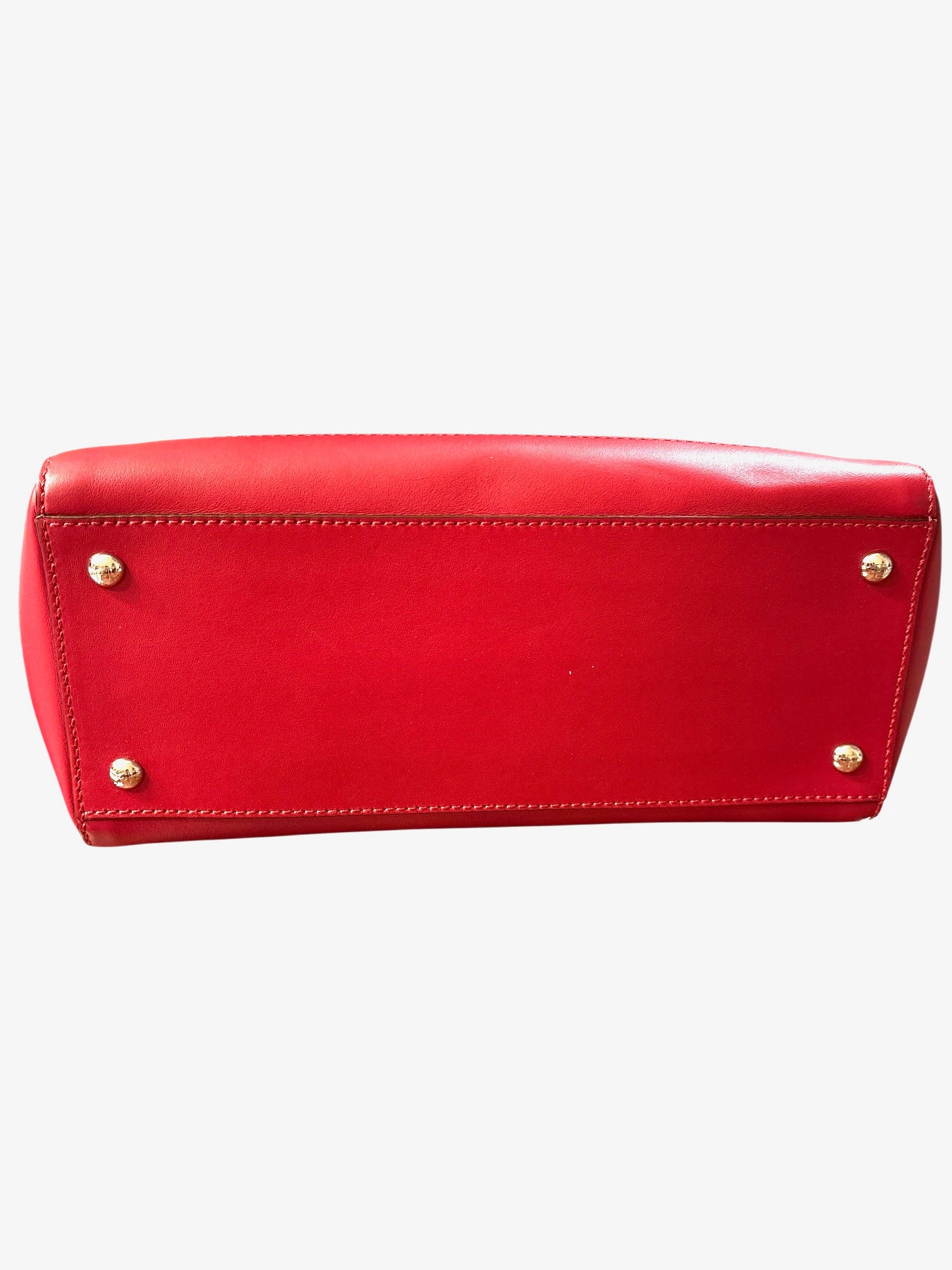 Fendi Leather DotCom - Red Handle Bag.