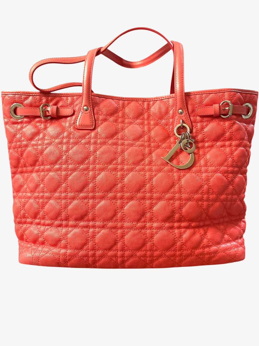 Christian Dior Cannage Panarea Tote Pink.