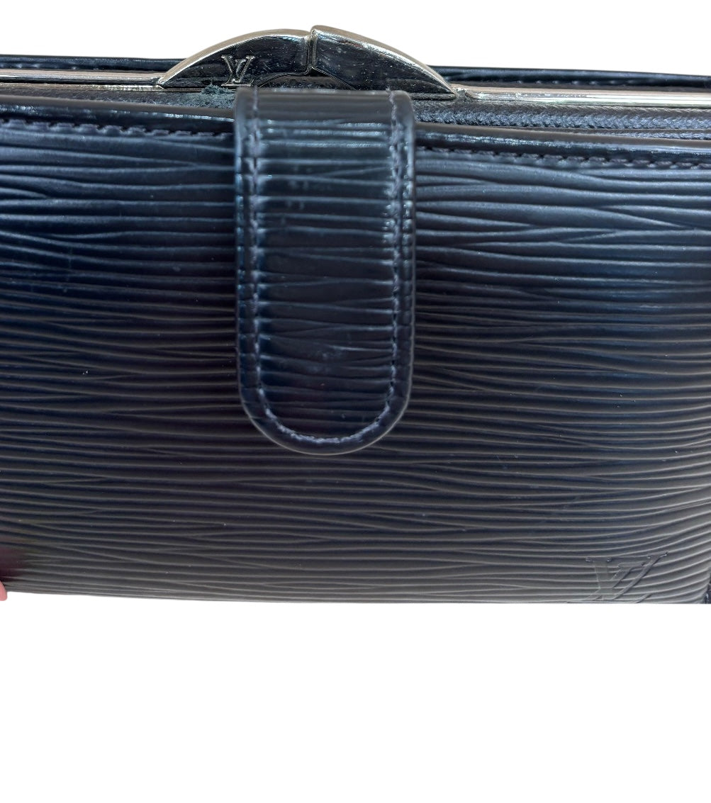 Louis Vuitton Black Epi French Wallet.