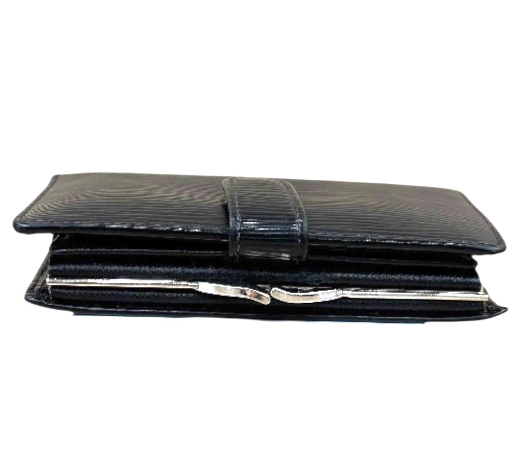 Louis Vuitton Black Epi French Wallet.