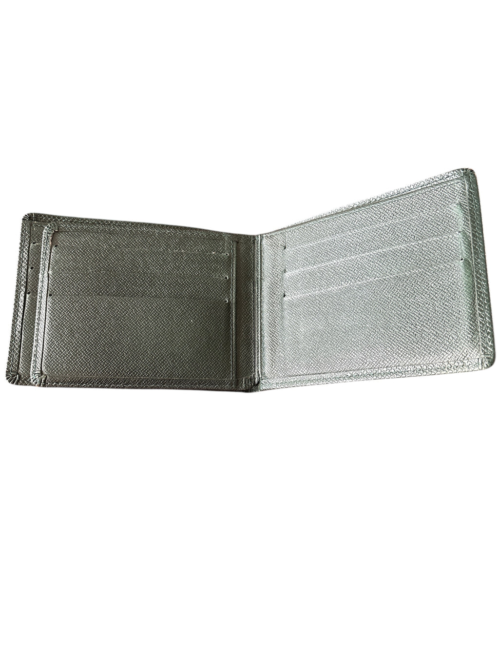 Louis Vuitton Green Taiga Leather Slender Wallet.