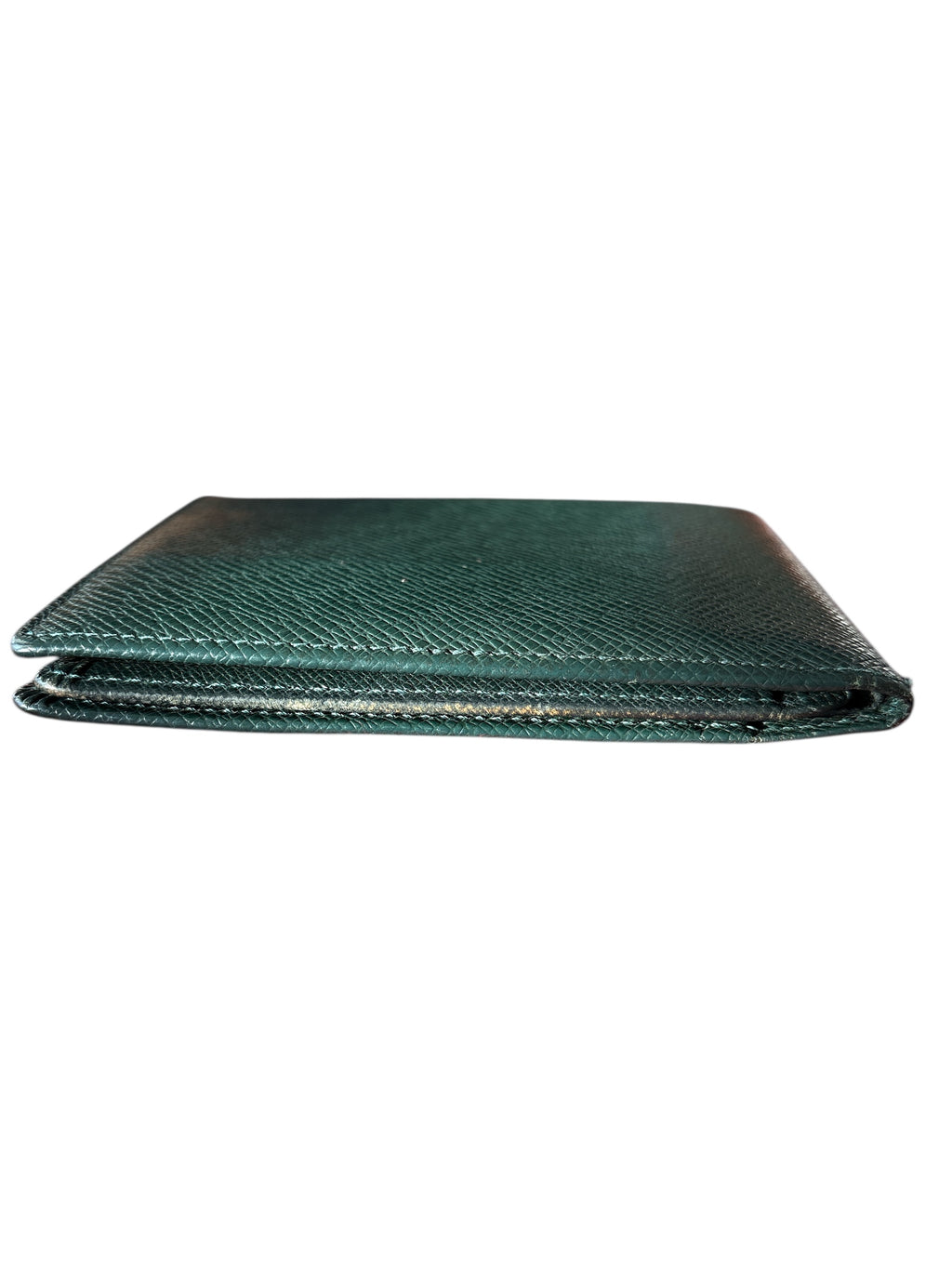 Louis Vuitton Green Taiga Leather Slender Wallet.