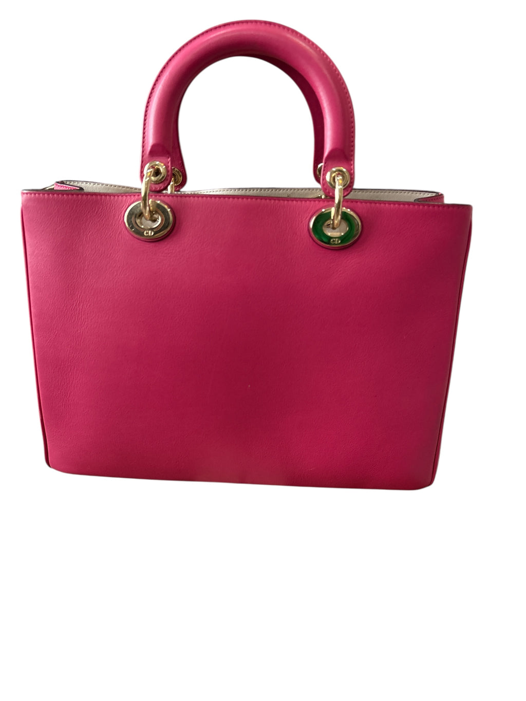 Christian Dior Leather Top Handle Bag.