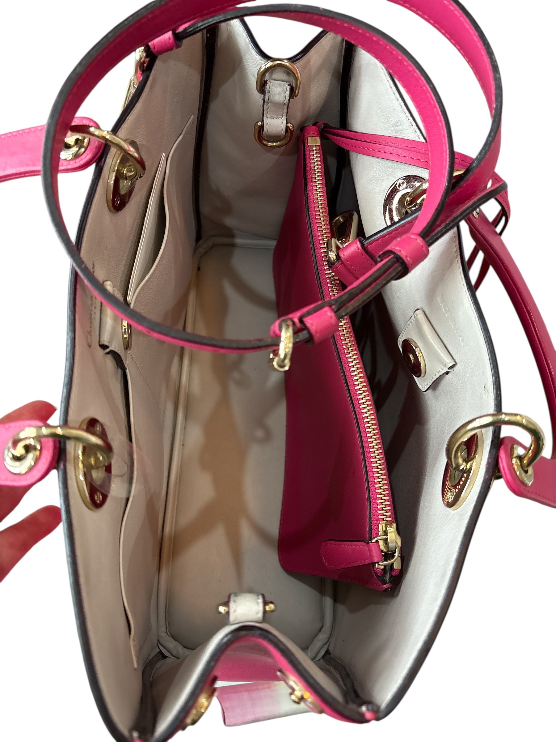 Christian Dior Leather Top Handle Bag.