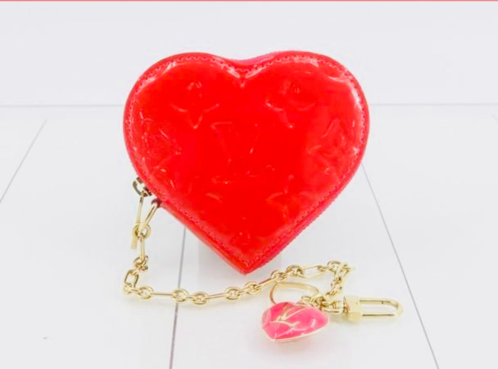 Louis Vuitton Coin Case Verni Porto Monecour Pom Damour Heart