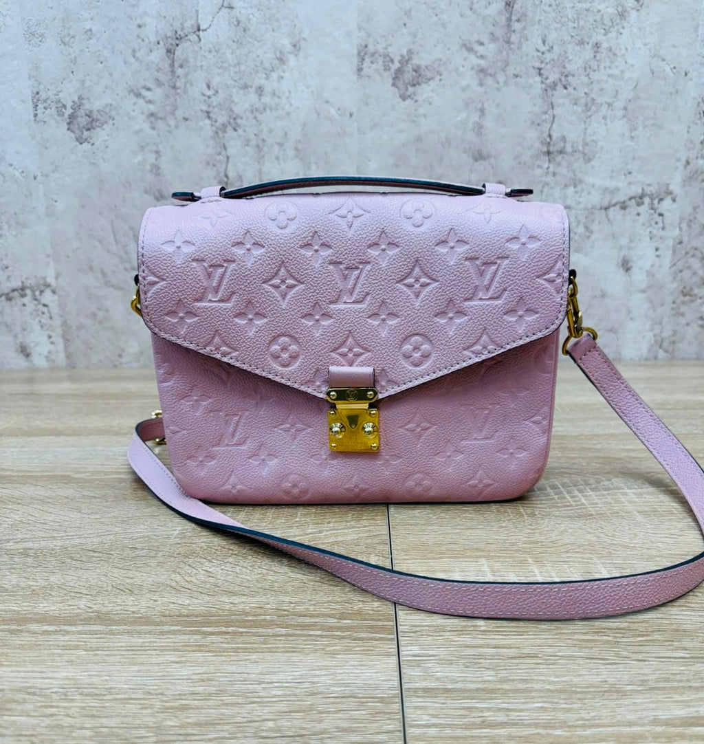 Louis Vuitton Pink Empreinte Metis Crossbody.