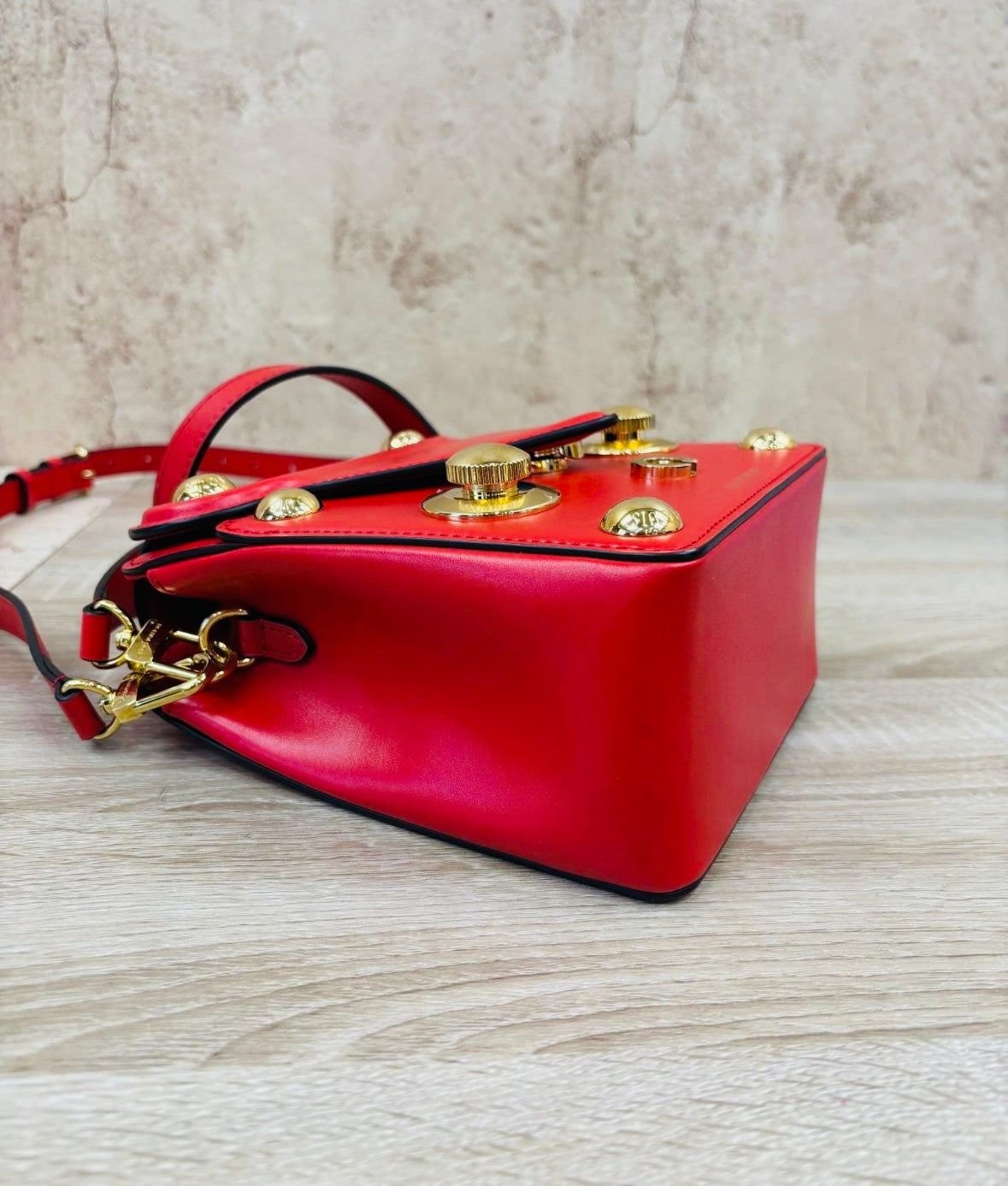 Louis Vuitton Red Calfskin S Lock XL Crossbody.