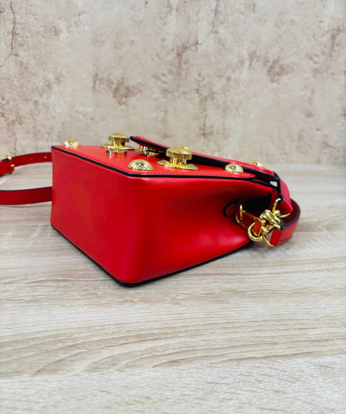 Louis Vuitton Red Calfskin S Lock XL Crossbody.