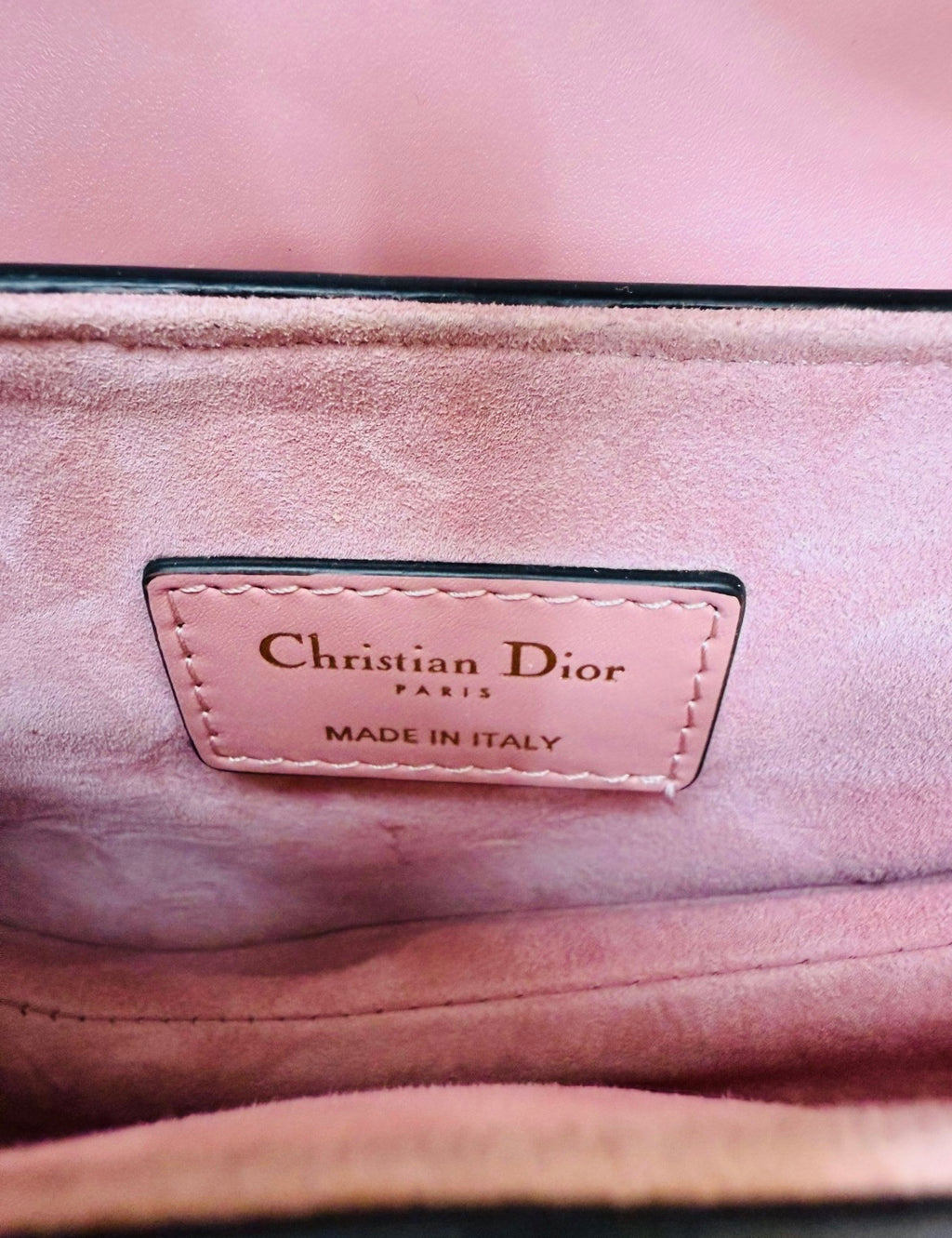 Christian Dior Dusty Rose Calfskin Mini Saddle Bag