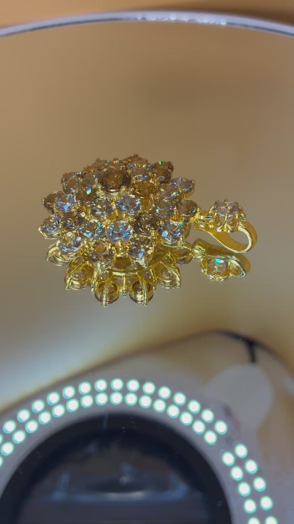 Cambodia Zircon Unheated Treat With Gold Plated Pendant.