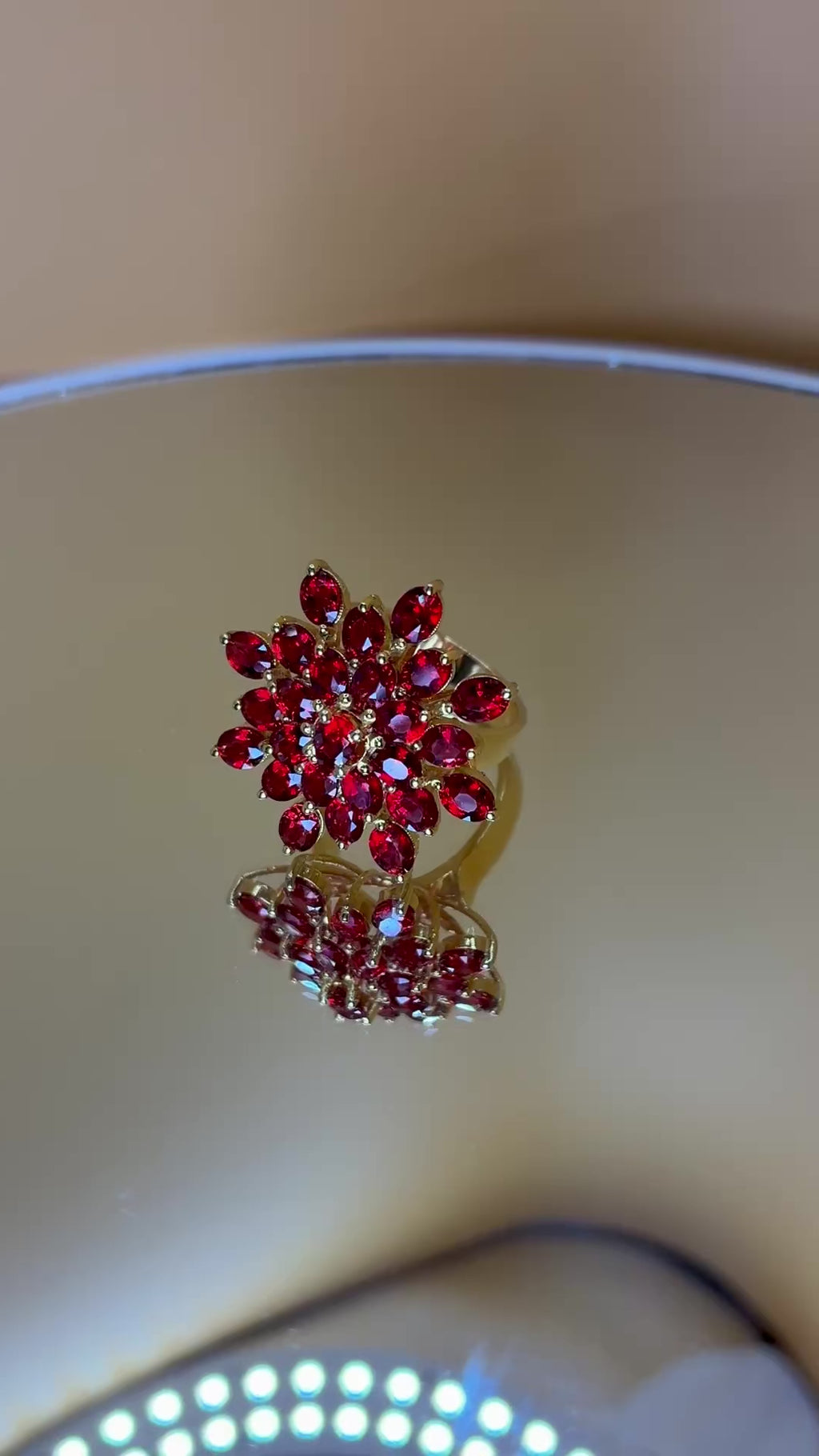 Ruby Supper Red Color 17K Gold Ring ( Size 6.5 )( 5.47ct )