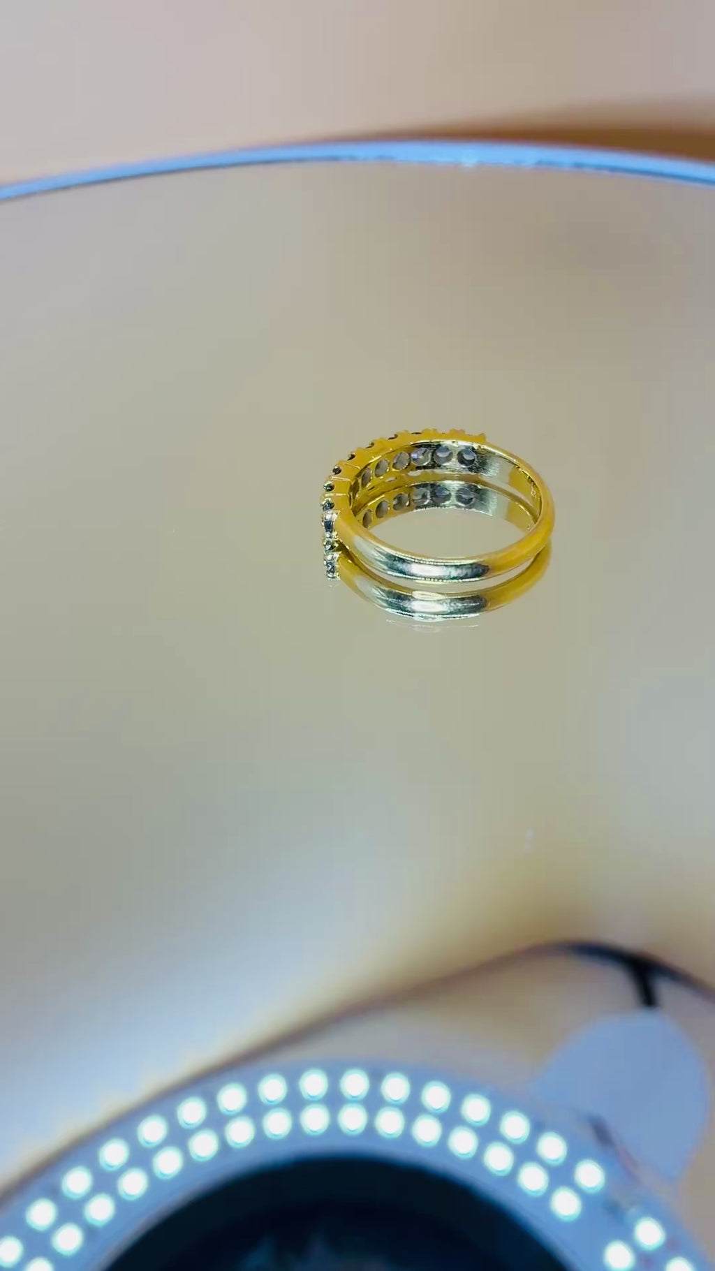 Blue Sapphire 12K Gold Band. Size 5.5